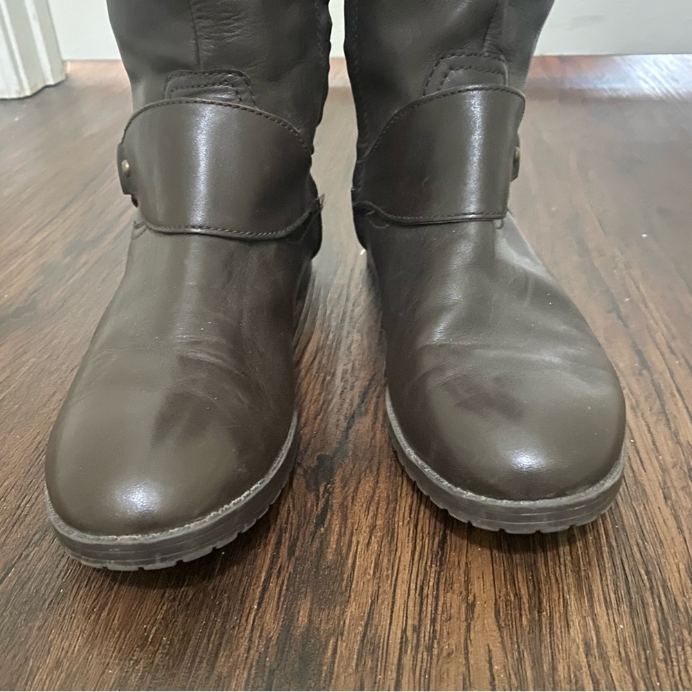 Lauren Ralph Lauren Sulita Harness Riding Boot Brown 9 M - Picture 4 of 14